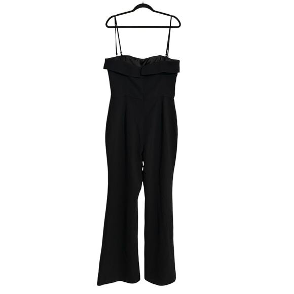 NWT Nadine Merabi Sabrina Sleeveless Wide Leg Black Jumpsuit US 12 - Picture 4 of 11